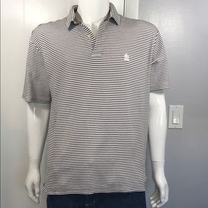 Tommy Hilfiger Brn & Wht striped Polo Tee SZ XL. Make an offer!